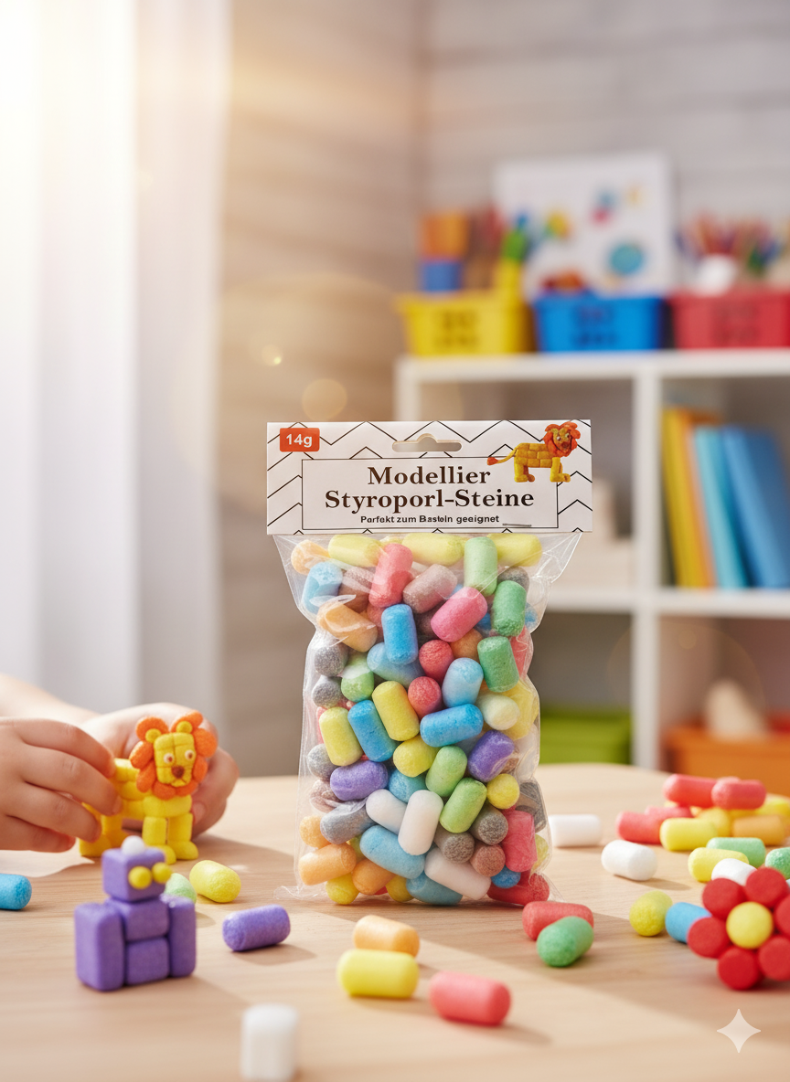 Modellier Styroporsteine Bunt Sortiert