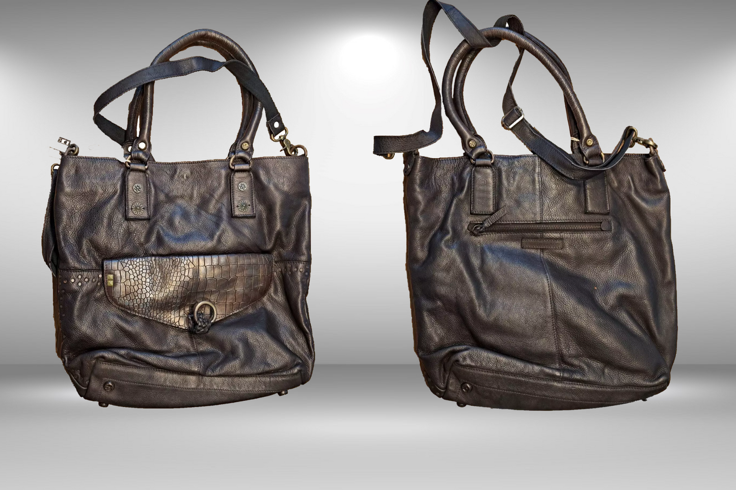 Desiderius Mons Adriana Schwarz Handtasche, Frauentasche, Leder, UVP: 279€