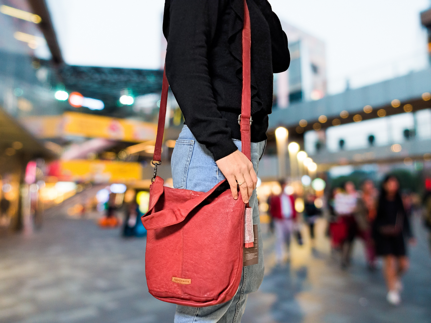 Desiderius Basic Maide Red Handtasche, Frauentasche, Leder, UVP: 70€