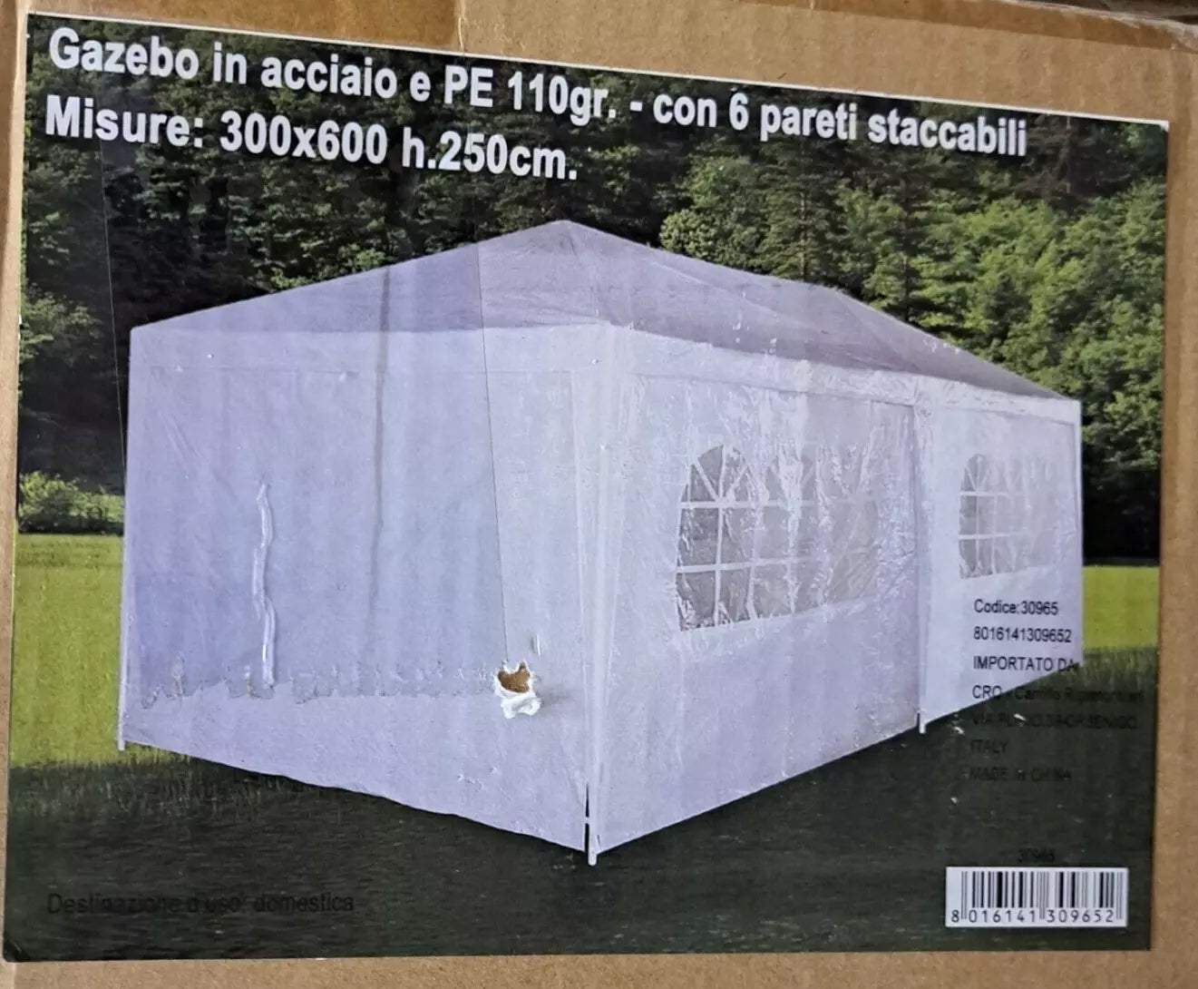 Gartenpavillon 3x6m wasserdicht Partyzelt Pavillon Festzelt Regenschutz Garten