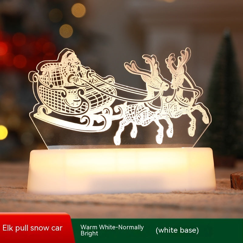 „3D LED Acryl-Nachtlicht – Weihnachtsdekoration, Geschenk für Kinder, Silvester, Valentinstag, Weihnachtsornamente“