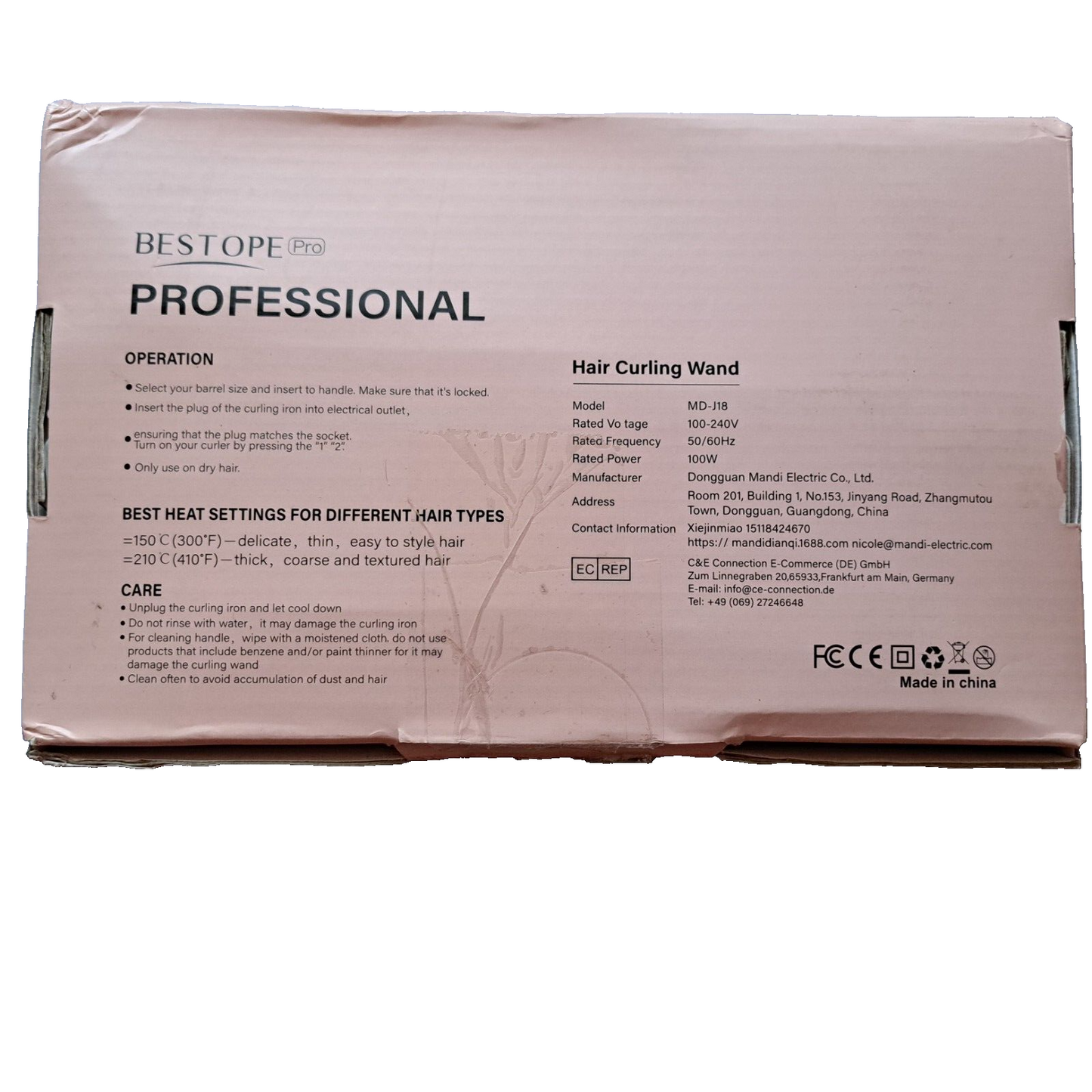 BESTOPE PRO set Welleneisen - Lockenstäbe 3 Fässer für Große Rosa Gold 6 in 1