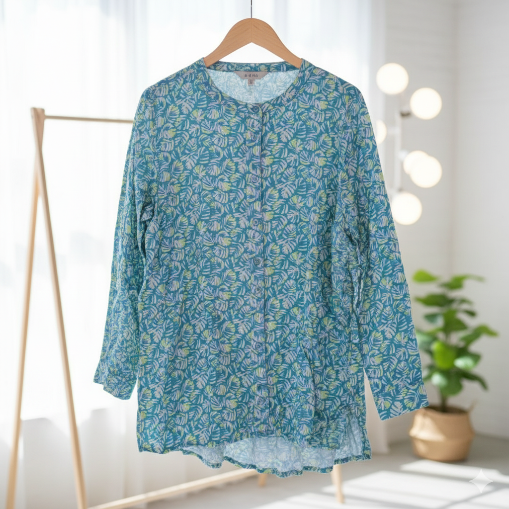 STUDIO UNIQUE® Bluse Ausschnitt mit Blende 100% ECOVERO™