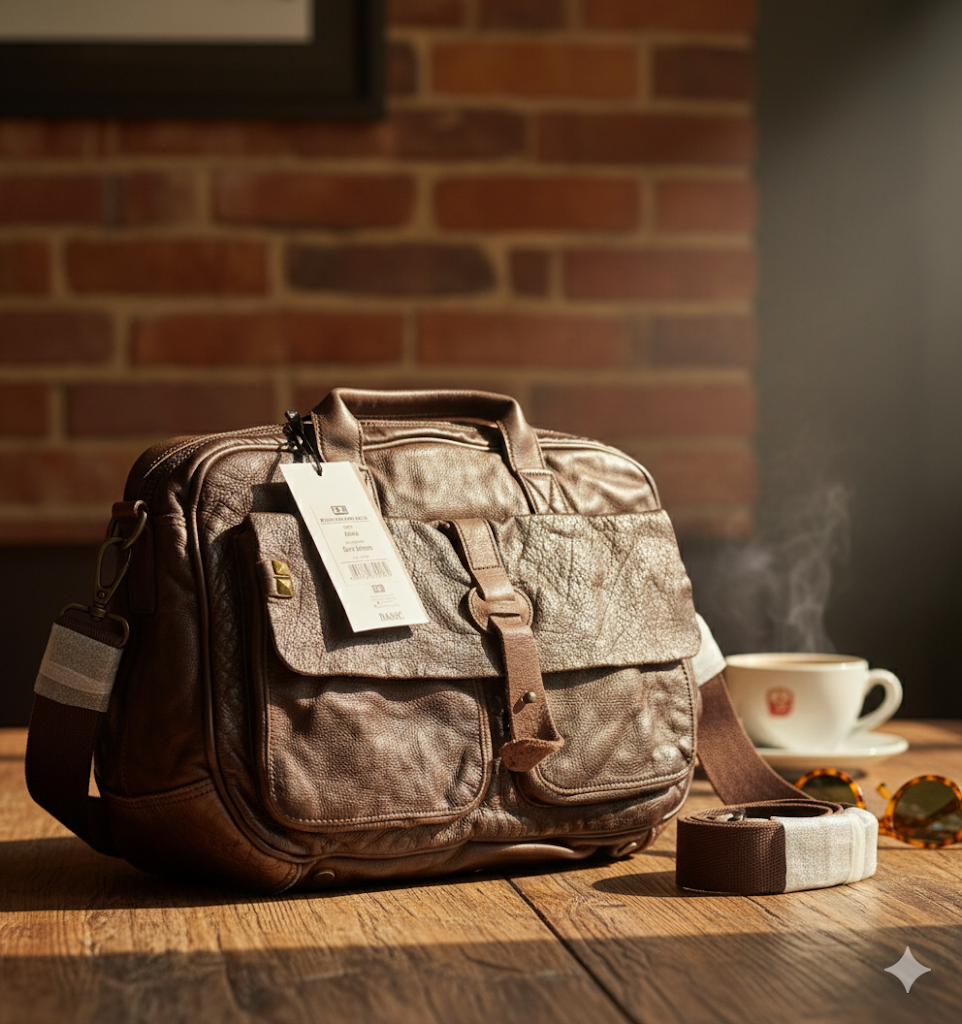 Desiderius Basic Alirio Dark Brown Herrenhandtasche, Männertasche, UVP: 130€