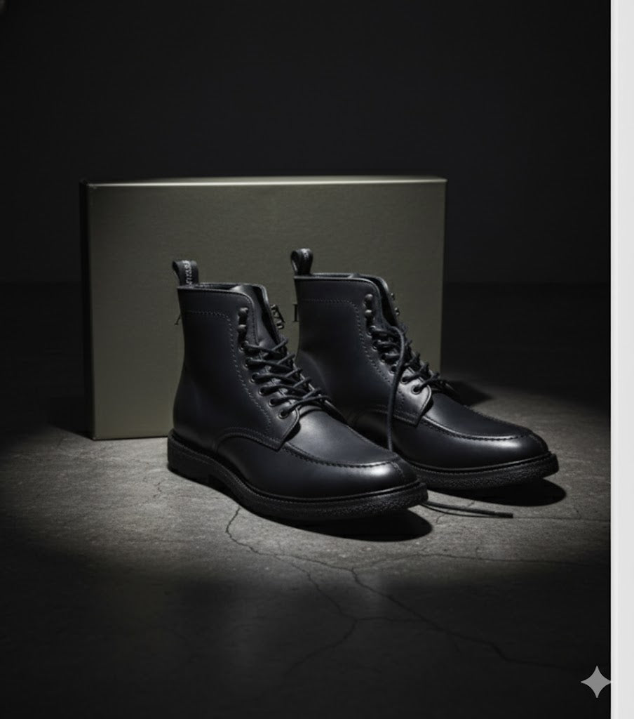 Allsaints Indianna - Lace Up Boot - Calf, Herren, Schwarz, Größe 43