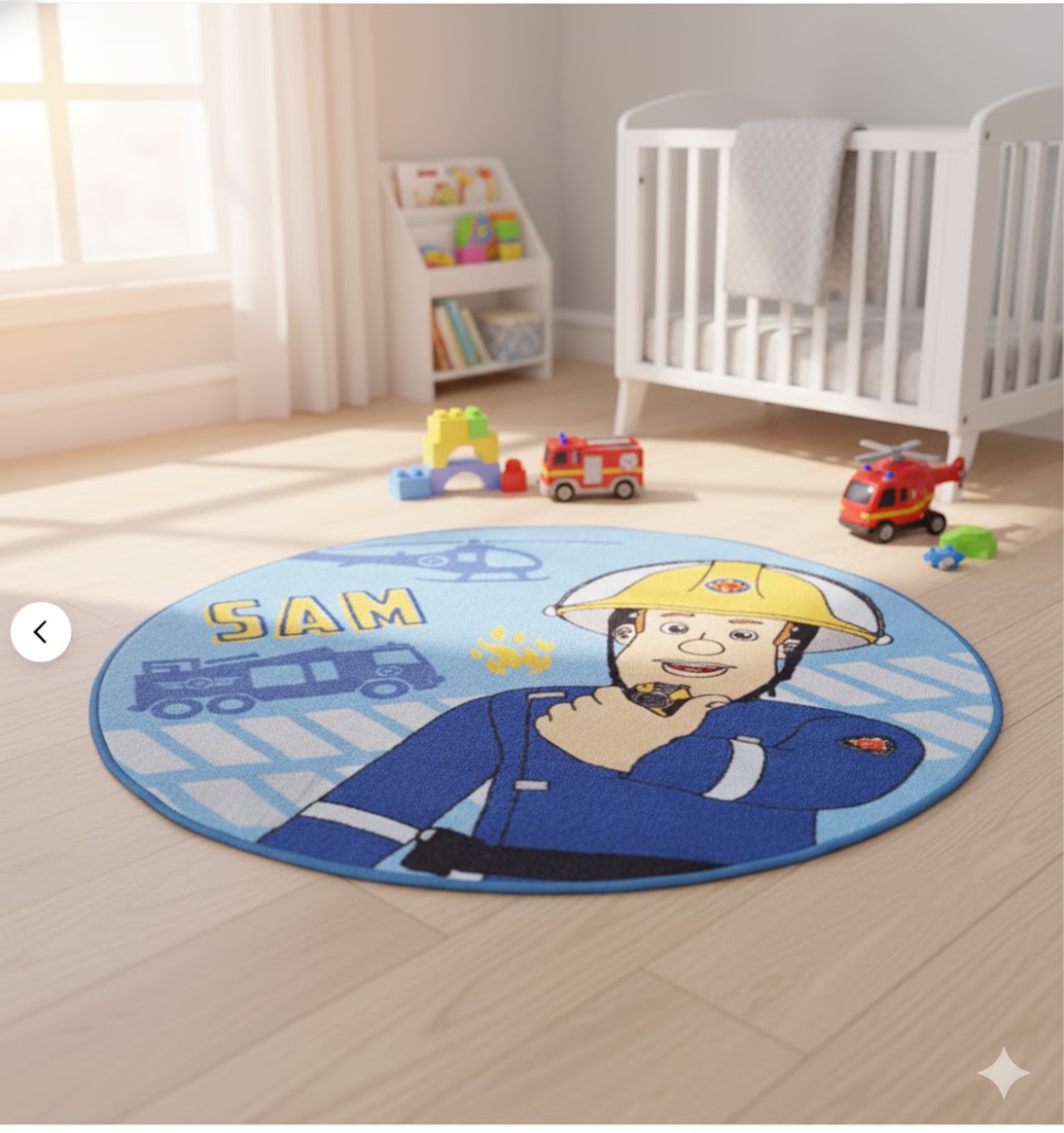 Feuerwehrmann Sam Teppich, Kinderteppich, Kinderzimmer