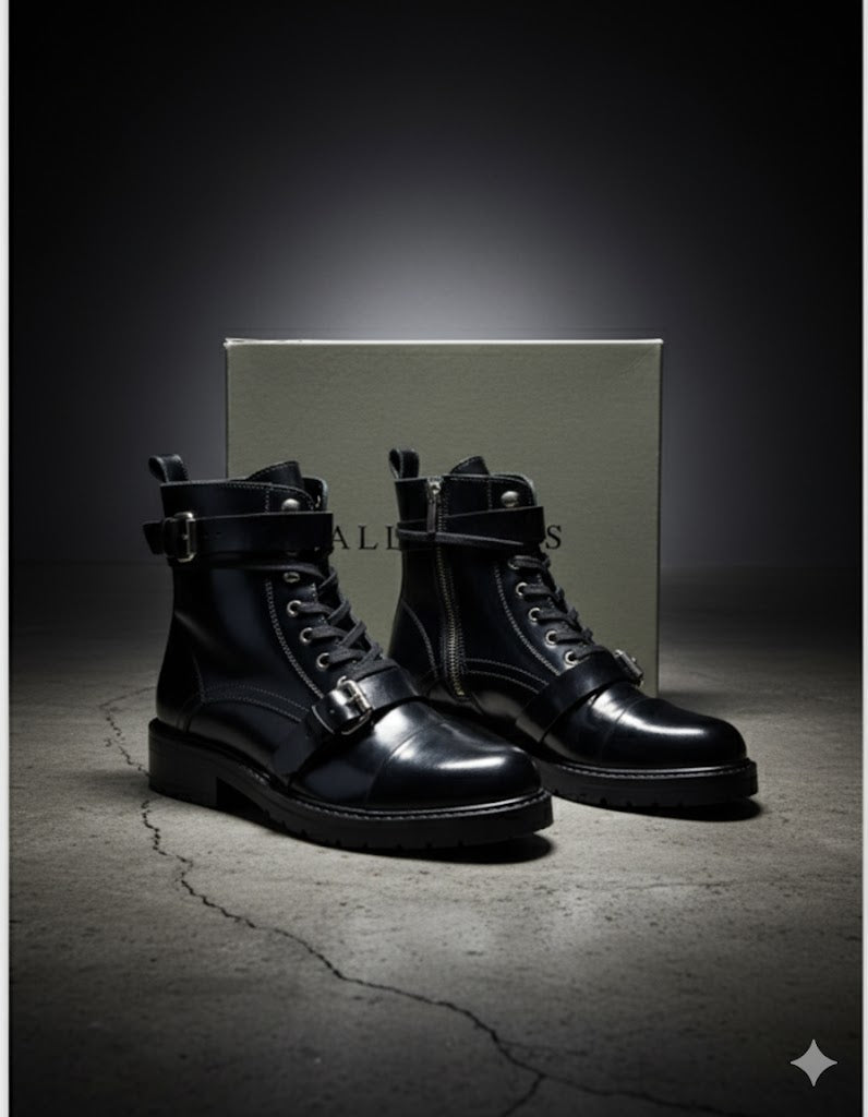 Allsaints Donita Zip Boot, Cow, Farbe Schwarz, Größe 39, Damen, B-Ware