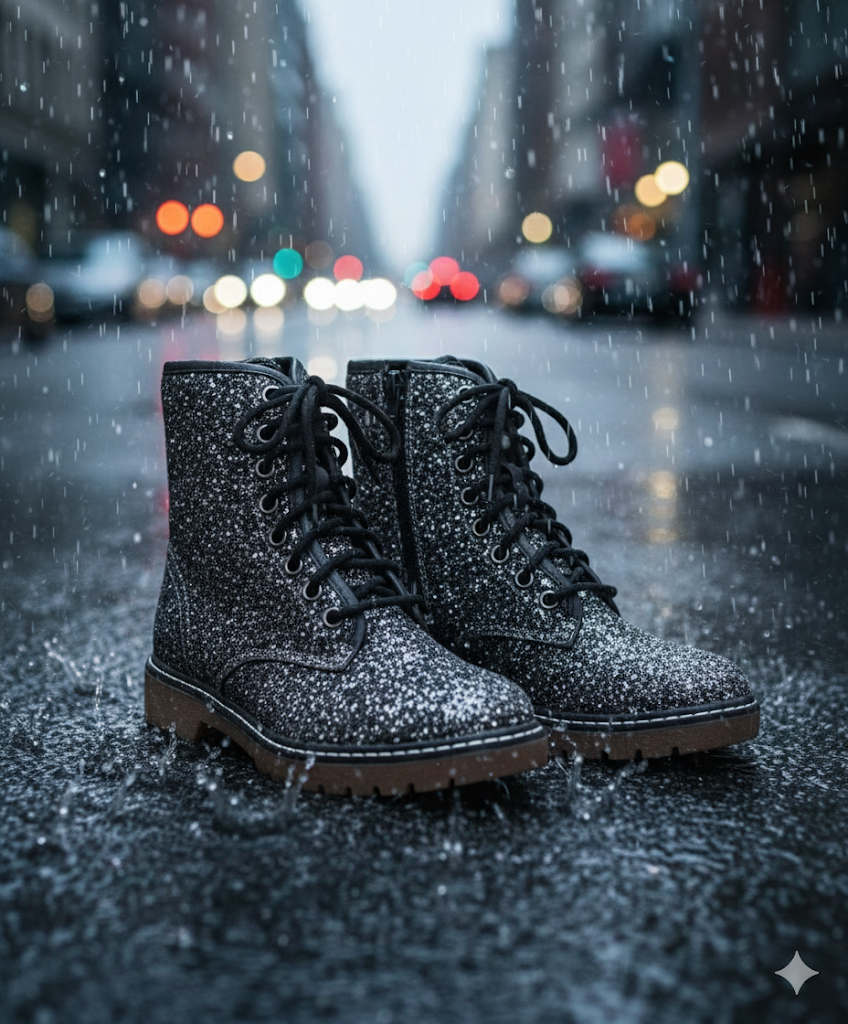 Nella Worker Boot Glitter, Größe 36, Stylische Boots UVP: 79,95€