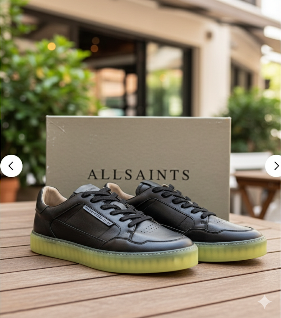 Allsaints Alton, Low Top Lace Up, Leat, Herren Größe 45