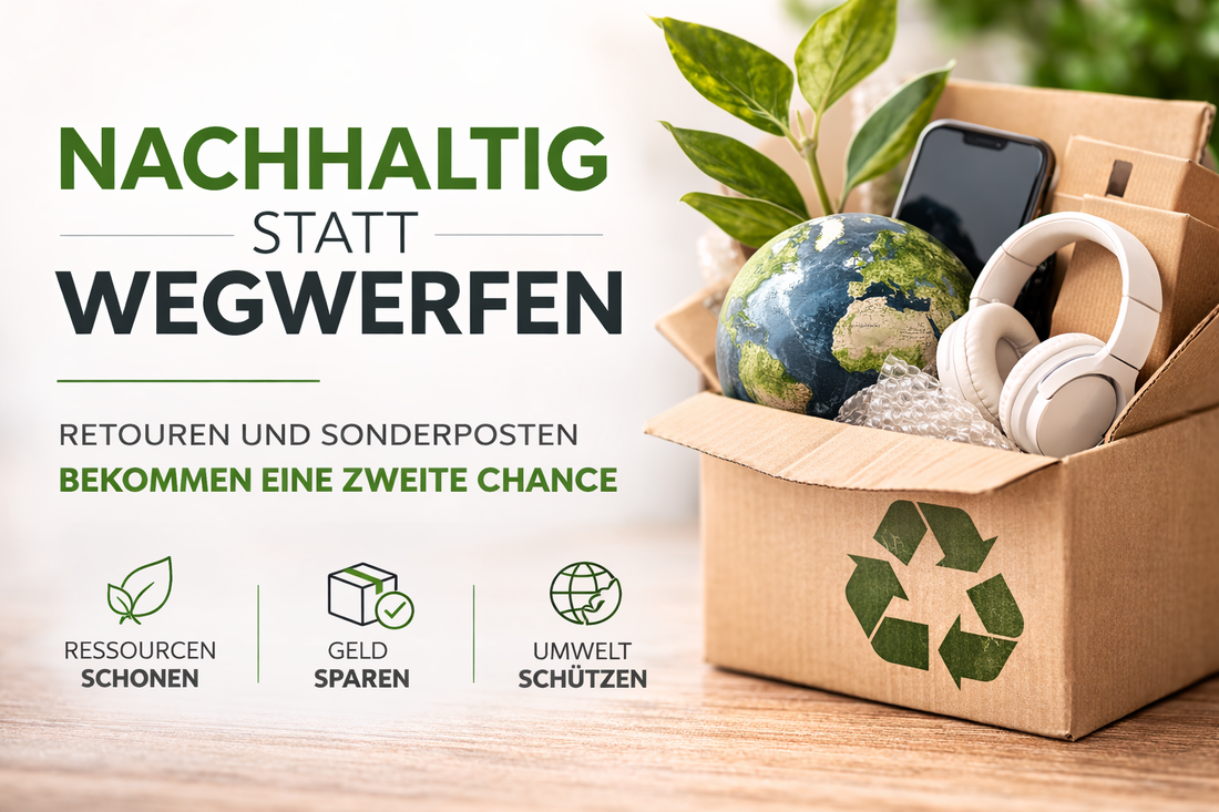Nachhaltig statt Wegwerfen – Warum Retouren und Sonderposten eine zweite Chance verdienen