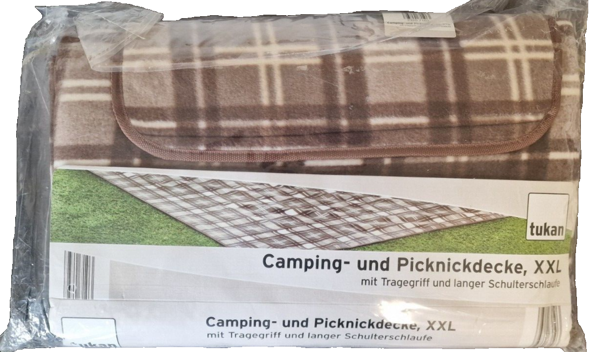 Tukan Camping Picknickdecke XXL 200x200 wasserfest Outdoor Decke Garten