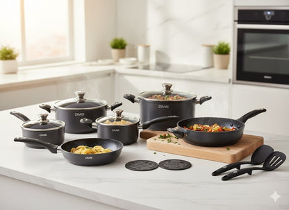 DMS TSM4015BL 15 teiliges Premium Marbel Topfset