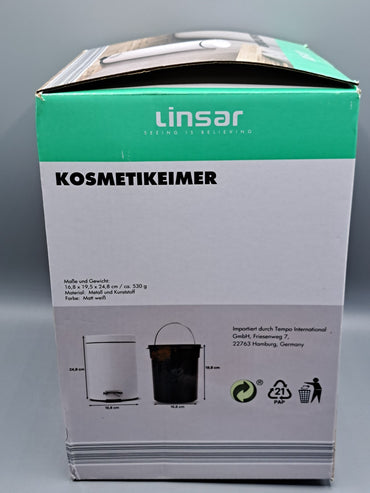 Linsar Kosmetikeimer, 3Liter, Fußtrittmechanismus