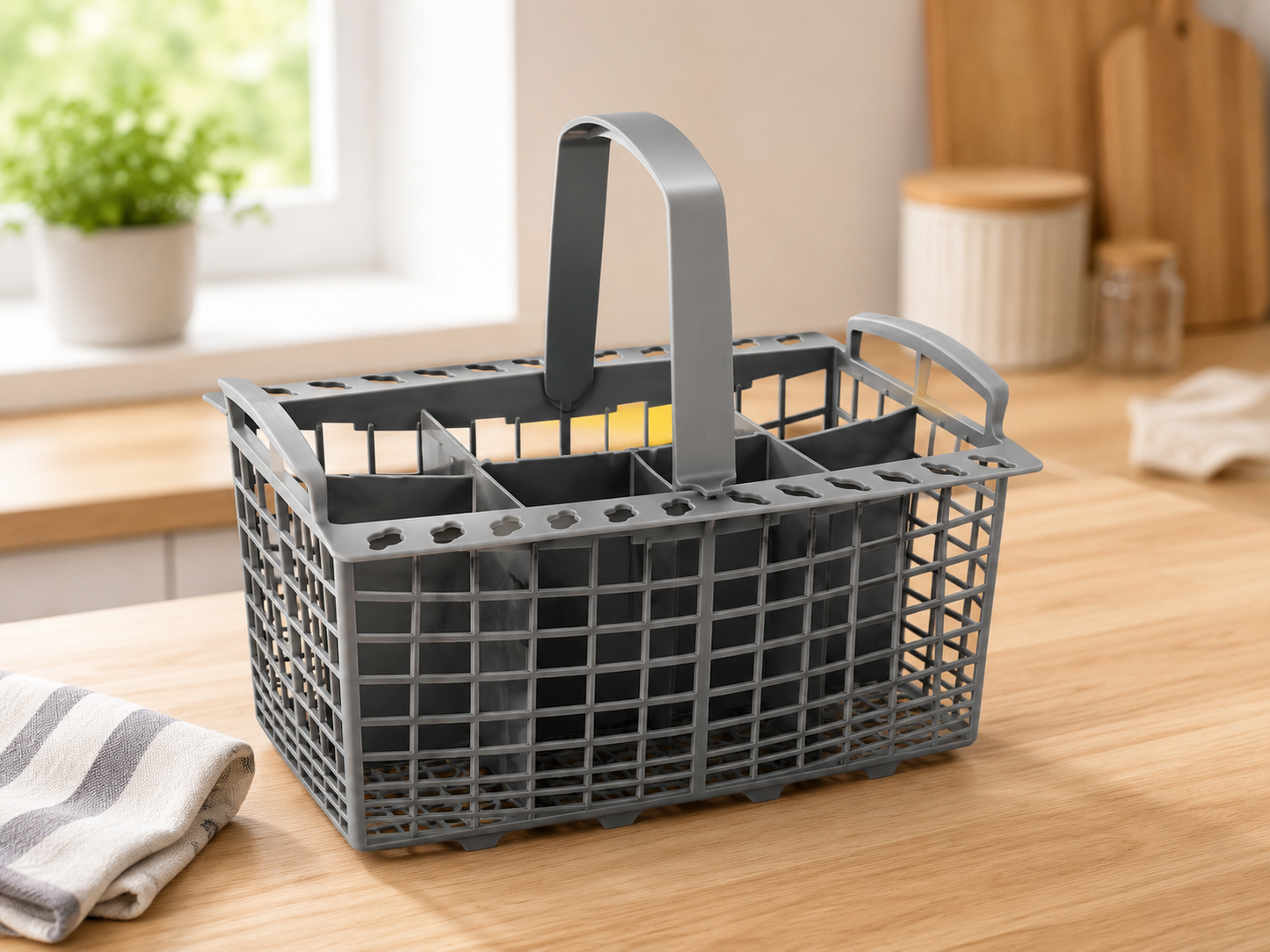 Besteckkorb für Bosch Neff Geschirrspüler Grau 230x180 mm Spülmaschinenkorb B6