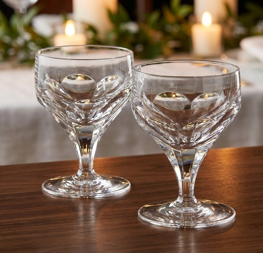 2x Antiquitäten Gläser Weingläser Vintage Sammlerstücke