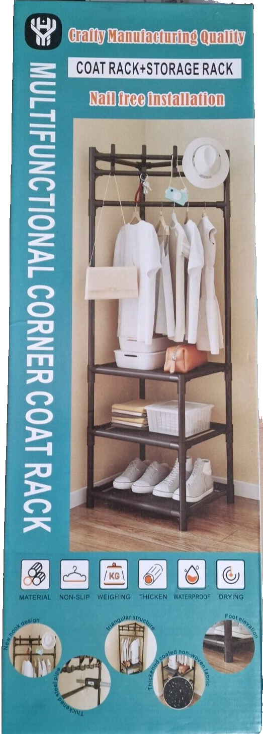 Crafty, Multifunktion Eckregal, Stecksystem, Garderobe