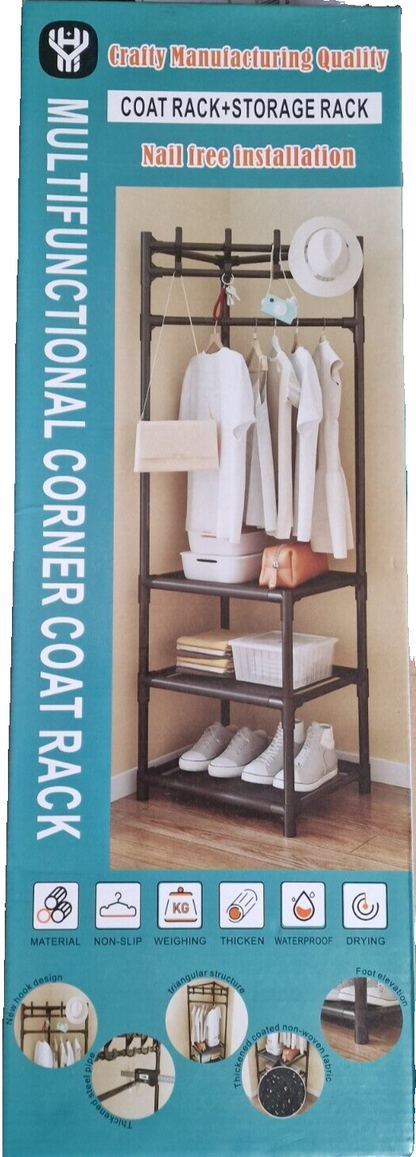 Crafty, Multifunktion Eckregal, Stecksystem, Garderobe