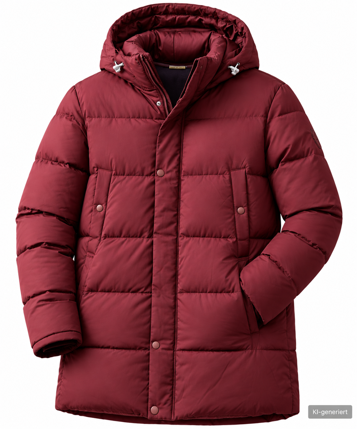STRANDFEIN Menswear Herren Steppjacke Gr. 56 Weinrot Winterjacke Kapuze  Z