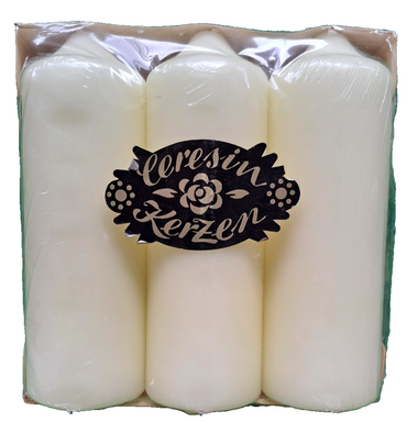 Ceresin Kerzen 3 Stück, Stumpkerzen