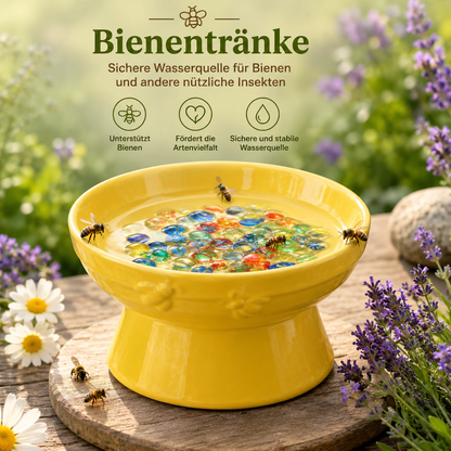 Navaris Bienentränke Garten Bienenwasserstation Insektentränke Keramik Glas C-06