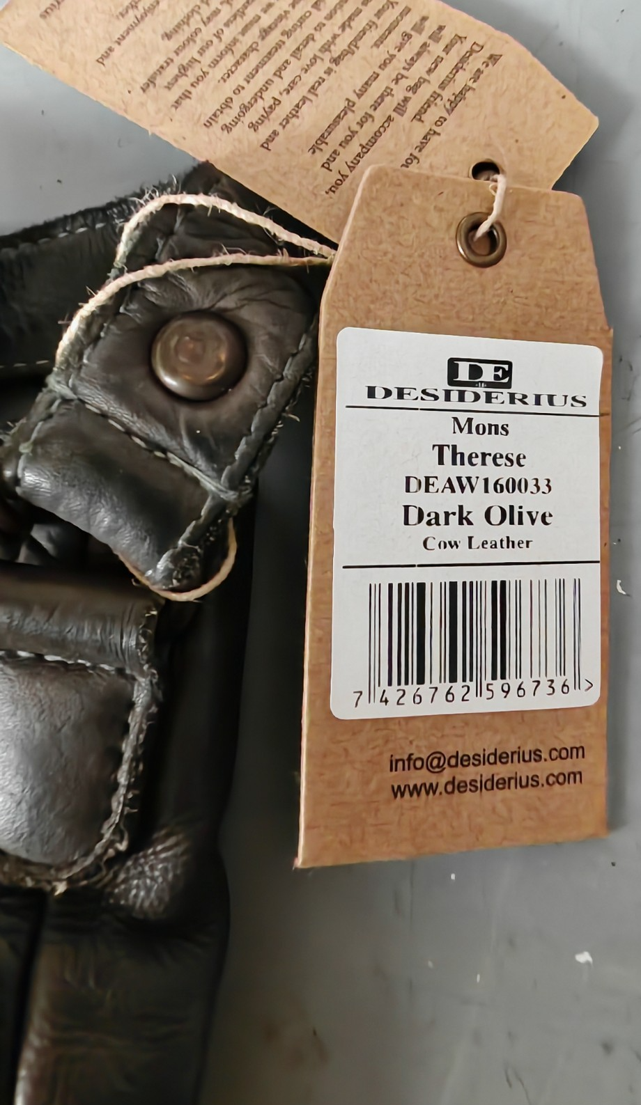 Desiderius Therese Damen Ledertasche Dark Olive Echtleder Schultertasche H2