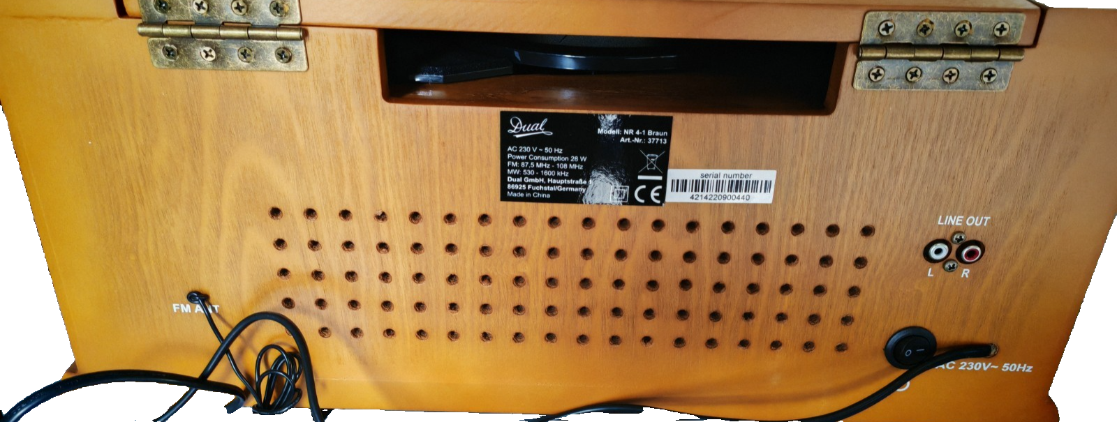 Dual NR4-1 Radioplattenspieler Braun Retro Radio Plattenspieler Nostalgie C03