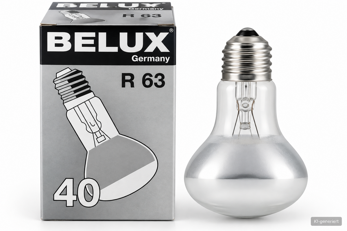 BELUX R63 Reflektorlampe 40W E27 230-240V Glühbirne Reflektor Glühlampe HA34