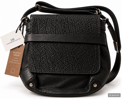 Desiderius Basic Cypress Ledertasche Schwarz Echtleder Umhängetasche Unisex H2