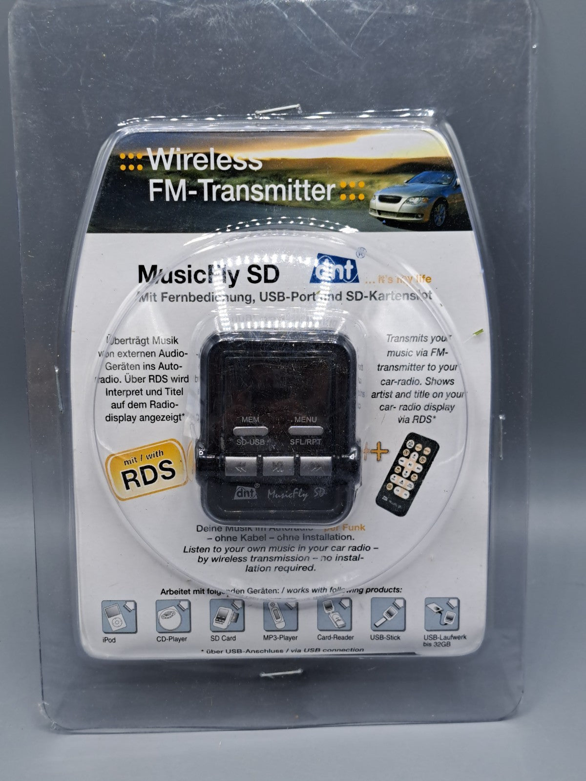 DNT MusicFly SD FM-Transmitter mit Fernbedienung