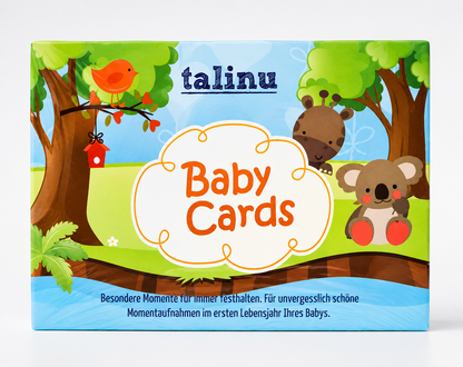 TALINU Baby Meilensteinkarten 35 Erinnerungskarten Foto Karten Geschenk