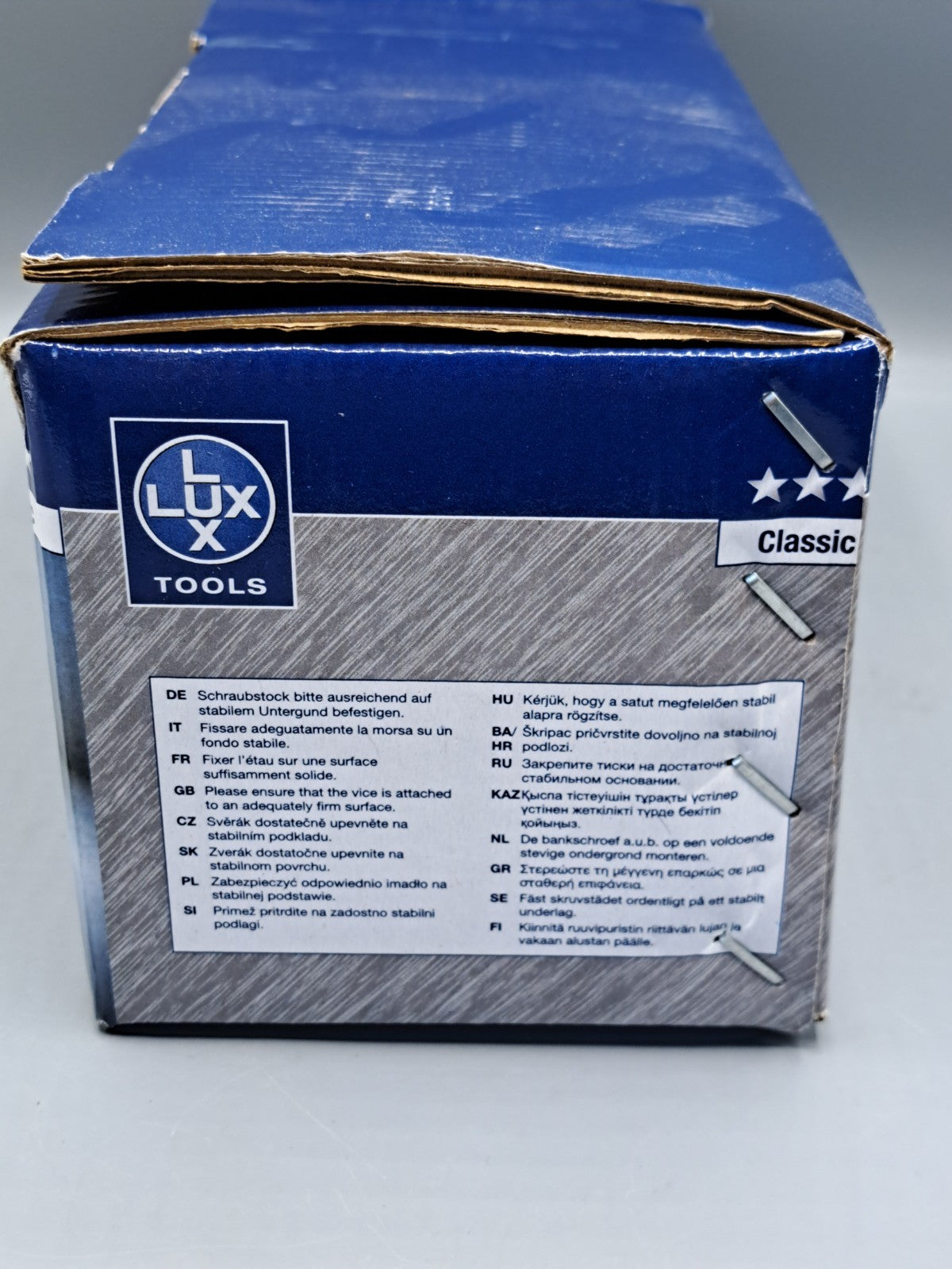 Lux Tools Schraubstock 105mm Werkstatt Schraubzwinge Metall Werkzeug