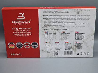 Eisenbach EB-9001 6-tlg Messerset Edelstahl Antihaft Küchenmesser B5