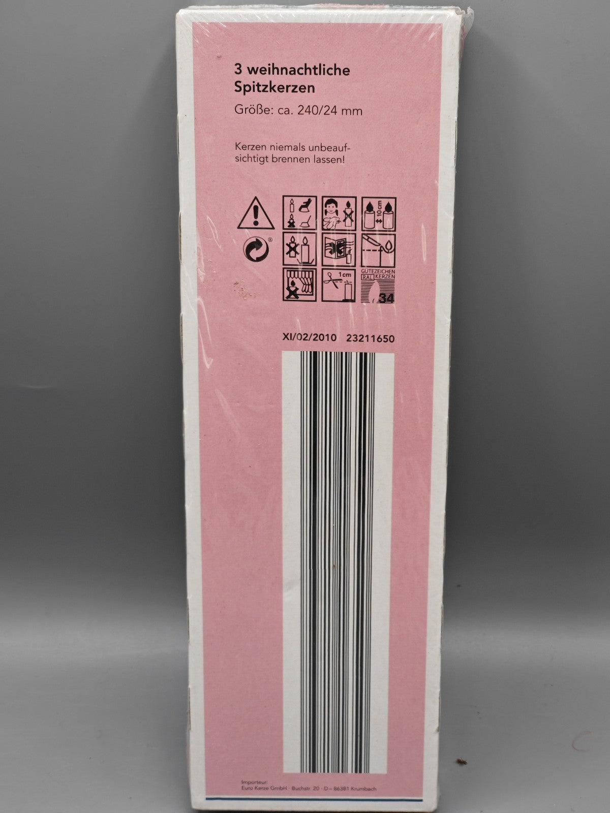 Casa Deco 6x Weihnachtliche Spitzkerzen