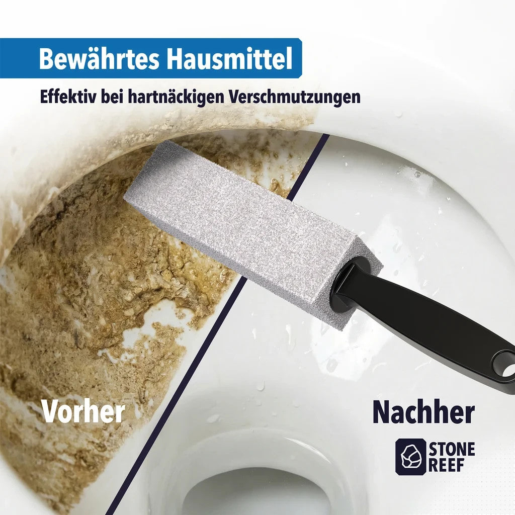 2x Bimsstein WC Reiniger mit Griff Urinsteinentferner Toilette Reinigungsstein