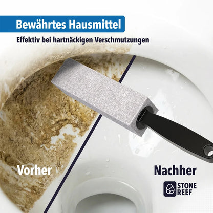 2x Bimsstein WC Reiniger mit Griff Urinsteinentferner Toilette Reinigungsstein