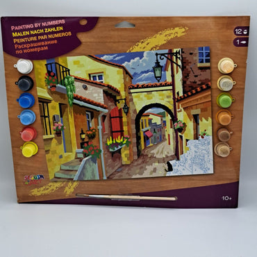 Malen nach Zahlen, Italienische Altstadt, Bilder, Farben, Basteln