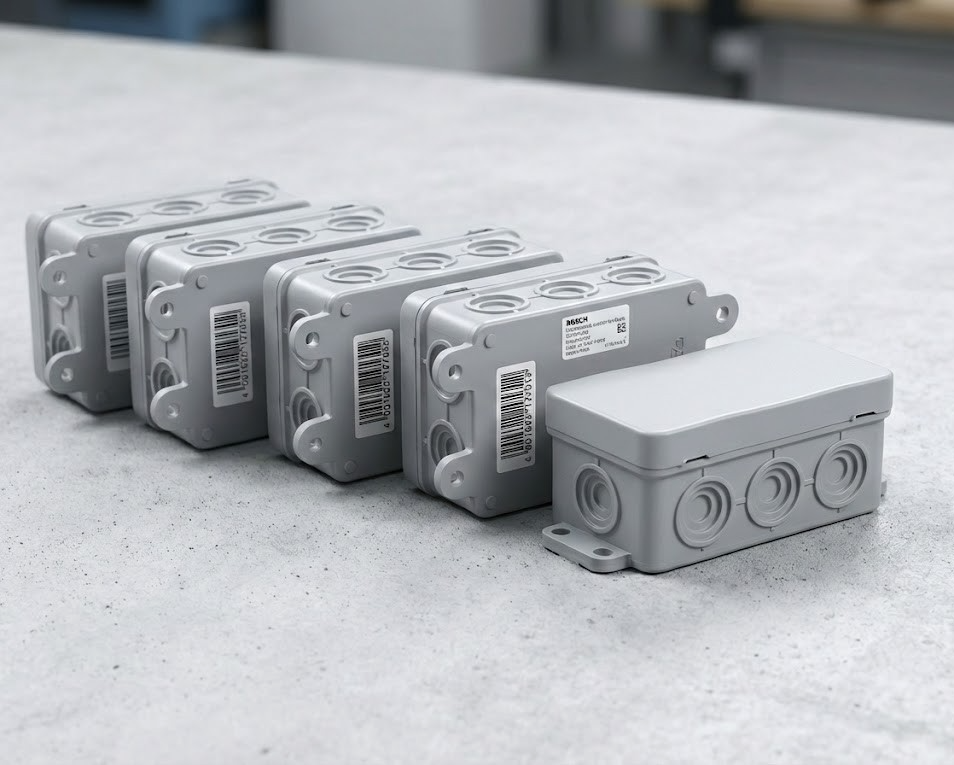 5x Abzweigkasten Aufputz 75x45 mm Grau IP54 Elektro Verteilerkasten