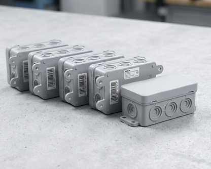5x Abzweigkasten Aufputz 75x45 mm Grau IP54 Elektro Verteilerkasten