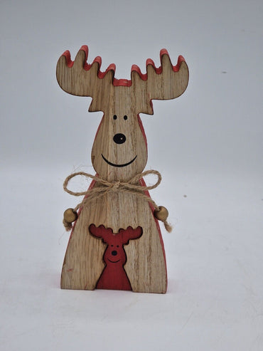 Wenco Wooden Deer Stand 870207, Holzfigur, Dekoration, Rentier