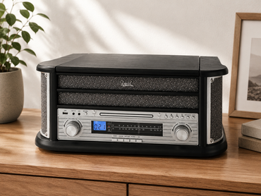 Dual NR 4-1 Radioplattenspieler Schwarz Retro Radio Plattenspieler Anlage C03