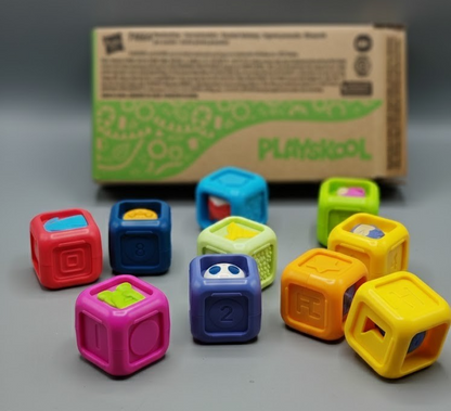 Playskool Bausteine Tierdesign Spielzeugblocks für Babys & Kleinkinder ab 6M