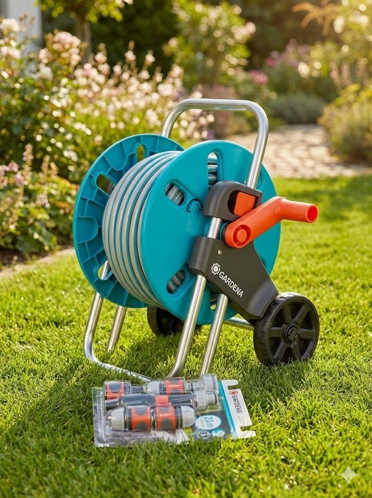 Gardena Schlauchwagen-Set CleverRoll S | 20 m Gartenschlauch & Zubehör