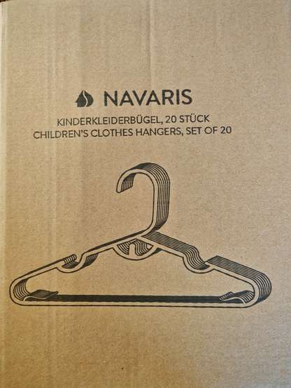 Navaris Kinderkleiderbügel 20er Pack Baby und Kinderbügel aus Kunststoff C-06