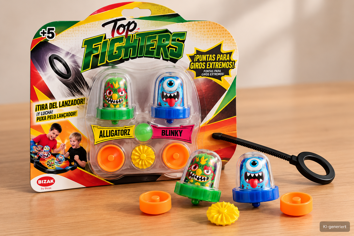 Top Trumps Fighters Alligator Blinky Battle Spiel Winning Moves ab 5 Jahren D6