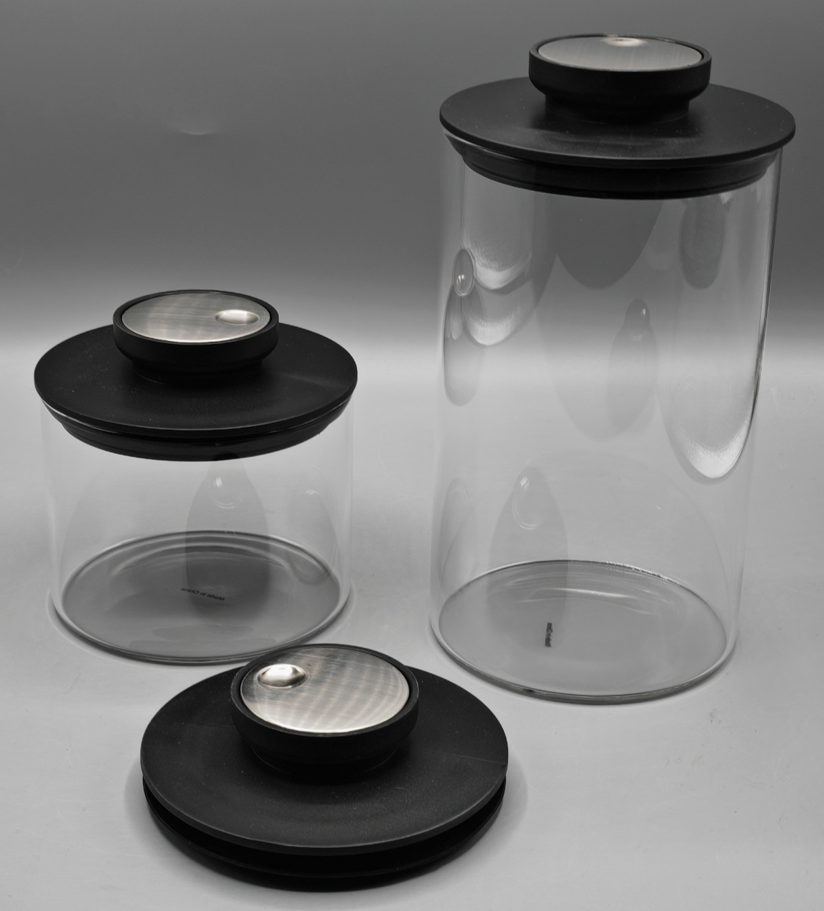 LocknLock 2x Vorratsgläser Borosilikatglas One Touch Deckel Küchen Vorrat B3