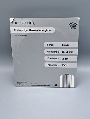 Boccaccio Hochwertiger Herren-Ledergürtel 50-52