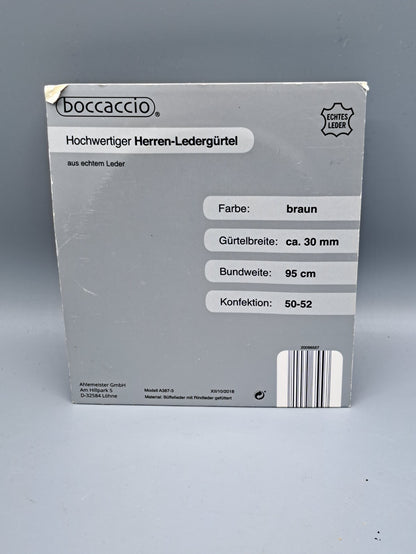 Boccaccio Hochwertiger Herren-Ledergürtel 50-52