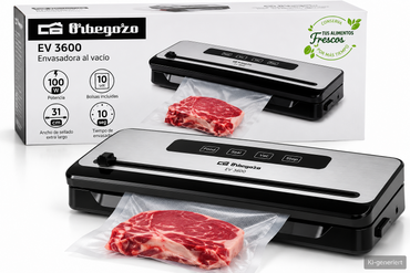 Orbegozo EV 3600 Vakuumierer 100W Folienschweißgerät 10 Beutel 31cm F3