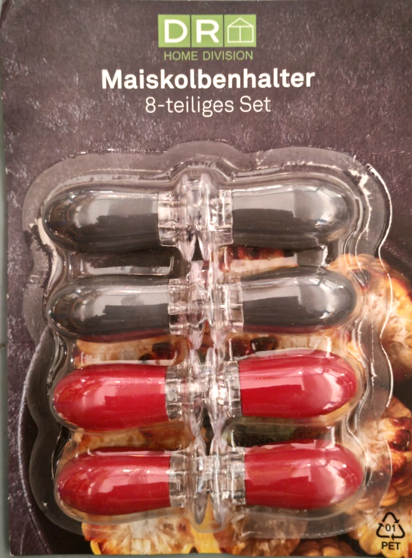 DR Home Division Maiskolbenhalter 8-teilig Set Maishalter Edelstahl Grill BBQ B5
