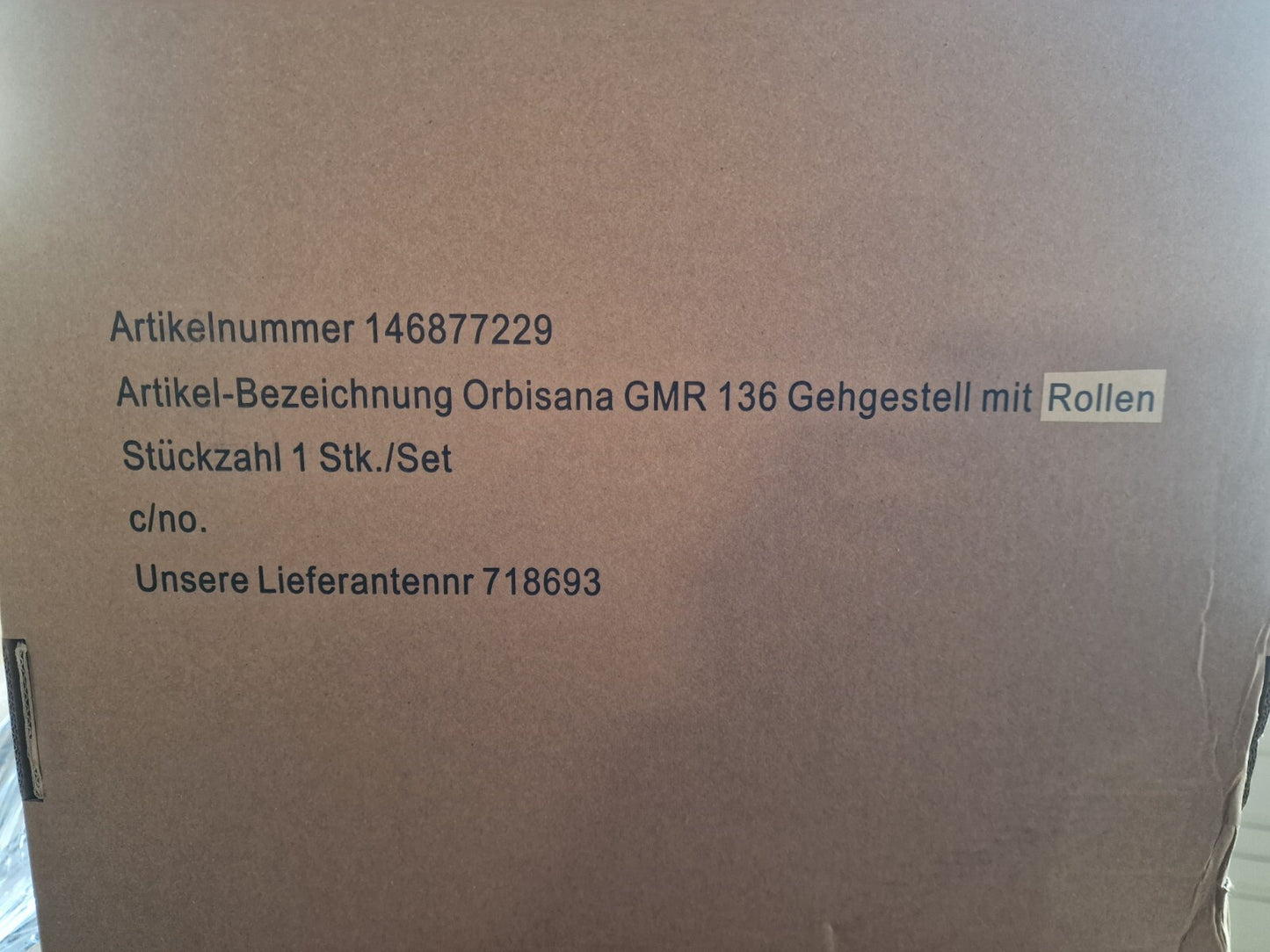Orbisana GMR 136 Gehgestell mit Rollen Gehwagen Senioren Rollator